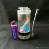 Nouvelle bouteille d'eau en acrylique Bongs en gros Tuyaux de brûleur à mazout Pipe en verre Plates-formes pétrolières Fumer