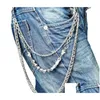 Key Rings Layer Waist Punk Wallet Chain Sier Mens Keychains Skl Biker Link Hook Trousers Pant Belt Fashion Jewelry For Boys C3 Drop D Dhajc