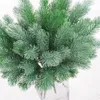 Dekorativa blommor 4st konstgjorda tallar Xmas Craft Wreath Pick Christmas Tree Filler grenar Evergreen