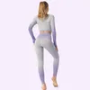 Conjuntos ativos STIPE Fitness Suit de ioga sem costura Conjunto de esportes elásticos ROPA ROPA DEPORTIVA MUJER GYM TRANHEFE