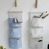 Storage Bags Household 3 Pockets Wall Hanging Cosmetic Makeup Clothes Organizer Wardrobe Closet Container Organization