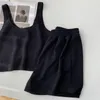 Kvinnors spårningsdräkter 2022 Kvinnor Pyjamas Summer Home Clothes 2 Piece Set Feminino Sexig Croped Tank Tops med Shorts Casual Soft