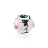 Charms calado Pink Magnolia Flower Charm con caja original para Pandora 925 Sterling Sier Beads Bangle Bracelet Making Drop Deliver Dhh5A