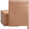 Packing Bags Mailing 50Pcs Brown Bubble Padded Envelopes For Mailer Gift Packaging Self Seal Courier Storage Bag Mail Shipment Drop Dhxqo