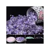 Jade 50G haute qualité naturel violet Quartz cristal pierre roche puces chanceux guérison aquarium livraison directe bijoux Dhdve