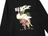 CRR1 Men's Hoodie Crewneck Sweatshirt 2023 New Fashion Brand Rhude High Version Autumn Winter Fruit Letter Printing for Men Women