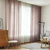 Gardinbrun tjockare bomullslinnor fönsterskärmar ränder med bolldesign draperier i vardagsrummet ren gardiner för sovrummet