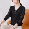 Women's Sweaters Womens Sweater Fashion V-neck Lace Spring Fall Knitted Pullovers Loose Knitting Jumper Femme Tops Pull E510