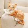 25 cm/33 cm simuleringskudde randig katt plysch leksaker realistiska djur husdjur barn hem dekoration semester julklapp