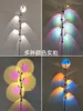 Vloerlampen glas in lood lamp bamboe standaard lichtbal modern ontwerp