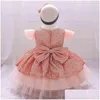 Meisjesjurken Kerstparencake dubbele babymeisje jurk 1 jaar verjaardag geboren feest bruiloft vestidos doopkleding 220125 d dhqvn