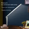 Tischlampen LED Klappbar Metall Büro Zuhause Nachttisch Leselampe Verstellbarer langer Arm Dimmlampe Wohnzimmer Schlafzimmer USB-Stecker Schreibtischleuchten