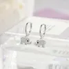 Hoop Earrings REETI Real 925 Sterling Silver Crystal Elephant Earring For Women Making Jewelry Gift Wedding Party Engagement