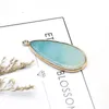 Breloques pierres naturelles en forme de goutte pendentifs cristal Quartz Rose améthyste agate noire Amazonite pour la fabrication de bijoux accessoires de bricolage