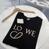 Fashion brand jacket Lowe High quality hoodies sweatshirts embroidered sweater for autumn and winter lovers Customized round neck black gold tracksuits