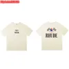 Zatn Men's T -shirt 2023 New Fashion Brand Rhude High Quality Street Vacker Loose Printed Short Sleeved Lovers slitage f￶r m￤n och kvinnor