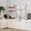 Rideau BILEEHOME Cuisine Voilage Court Pour Salon Chambre Lin Translucide Rayé Fini Demi Personnaliser