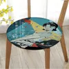 Kussen anime perfecte blauwe decoratieve stoel zacht kantoorauto stoel comfort ademende 45x45cm billen kussen