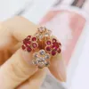 Pendientes de tuerca con forma de flor romántica para mujer, accesorios de joyería para la oreja, joyería para chicas adolescentes E134