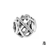 Charms 925 Sterling Sier Sparkling Lines Openwork Charm Женщины ювелирные изделия DIY Европейские бусы с оригинальной коробкой для браслета Pandora Bangle Dhngw