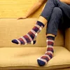 Men's Socks Men Solid Plaid Cotton Crew Sport Check Print Warm Winter Short Ankle 5 Pairs/ Lot