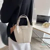 الأكياس المسائية جلدية حقيقية Lychee Handbag Cowwhide Color Matching Starch Women Women Fashion Massure Base Real Ducket Bag