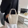 Sacs de soirée en cuir véritable litchi sac à main peau de vache couleur correspondant panier luxe femmes mode texture véritable sac seau