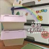 Ins poubelle organisateur de bureau avec couvercle Kawaii mignon poubelle boîte de rangement fille porte-stylo seau rabattable