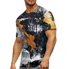 Мужские футболки T 2022 Летняя мужская футболка с 3D-печать