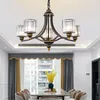 Pendant Lamps American Crystal Chandelier Living Room Lamp Simple Atmosphere Fashion Nordic Bedroom Study Wrought Iron Restaurant El