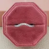Pierścienie klastra Srebrny kolor estetyczny Eternity for Women Pierścień Wedding zaręczynowy biżuteria palca pinky spersonalizowany R235A