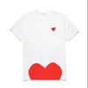 Fashion Mens Play t Shirt Cdg Designer Hearts Casual Women s Des Badge Garcons cl077