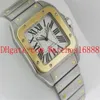 Top Quality 100 Automatic Machinery Mens Watch Acciaio inossidabile 18k Oro giallo w200728g Polso sportivo da uomo Wat2680