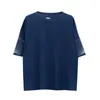 Camisetas Masculinas Oversize Kapital T-shirts Hirata Kazuhiro Japanese Blue Dye Style Casal Mangas Curtas Femininas Casual Top Tees