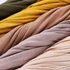 Etniska kl￤der 1 PC Kvinnor Cotton Jersey Warp pannband Hijabs Vanliga modala sjalar Islamiska/muslimska Hijab Wraps Scarf