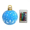 Decorazione per feste 60CM Palla decorata gonfiabile natalizia all'aperto realizzata in PVC Palline luminose giganti a LED Decorazioni per l'albero Giocattolo