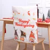 Housses de chaise Couverture arrière de Noël Décorations du Père Noël Salle à manger Ornement de fauteuil de vacances O4R8