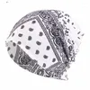 비니 패션 페이즐리 패턴 슬라 우가있는 모자 이중 레이어 유니슬 렉스 다기능 헤드 커버 스카프 목 가드 탈모 화학 모자