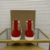Üst Erkek Şık çivili ayakkabılar el işi gerçek deri tasarımcı rock tarzı unisex kırmızı taban ayakkabıları lüks moda kadın elmas kaplı gündelik ayakkabı 00064