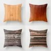 Funda de almohada con textura de madera creativa, fundas de almohadas de mármol, funda geométrica nórdica moderna, decoración para el hogar, sofá