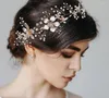 Nakrycia głowy HP357 luksusowe kwiat Wedding Hair Vine Rose Gold Głowa Opaska ślubna nowierka w akcesoria