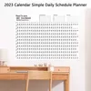 2023 calend￡rio Folha de planejador de cronograma di￡rio simples 365 dias para fazer a lista pendurada anual anual anual do organizador da agenda