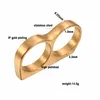 Cluster Rings MSX Punk Double Finger Stainless Steel Ring Black Gold Plated Titanium Male Fashion Knuckle For Men Jewelry