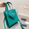 Designer Women PP Tote Shoulder Bag 2021 Italy Milano Brand Triangle Pocket Totes Handv￤skor Kvinna L￤der Small Shopping Crossbody 282h