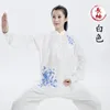 Actieve sets vrouwen tai chi kungfu uniformen linnen borduurwerk los sweatshirt pant jogger outfit casual meditatie martial arts set sport pak