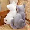 25 cm-33 cm Simulation Einfarbig Katze Plüsch Spielzeug American Shorthai Siamese Kitty Nette Haustier Puppe Stofftier kinder Wohnkultur