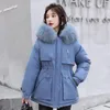 Women Winter Winter Parkas Women Jacket 2022 Capuz de peles com capuz Basic Coat fornt