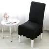 Chair Covers Skirt Spandex Lycra Universal Ruffled Wedding El Banquet Decoration Ruched Thick