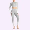 Conjuntos ativos STIPE Fitness Suit de ioga sem costura Conjunto de esportes elásticos ROPA ROPA DEPORTIVA MUJER GYM TRANHEFE