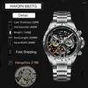 Relógios de pulso Haiqin Mechanical Men Watches 2022 Luxo automático de luxo Pulseiro de marca para esqueleto à prova d'água Relogio Masculino